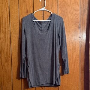 Lane Bryant Charcoal Long Sleeve Top